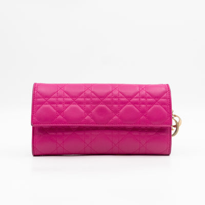Lady Dior Wallet on Chain Pink Leather