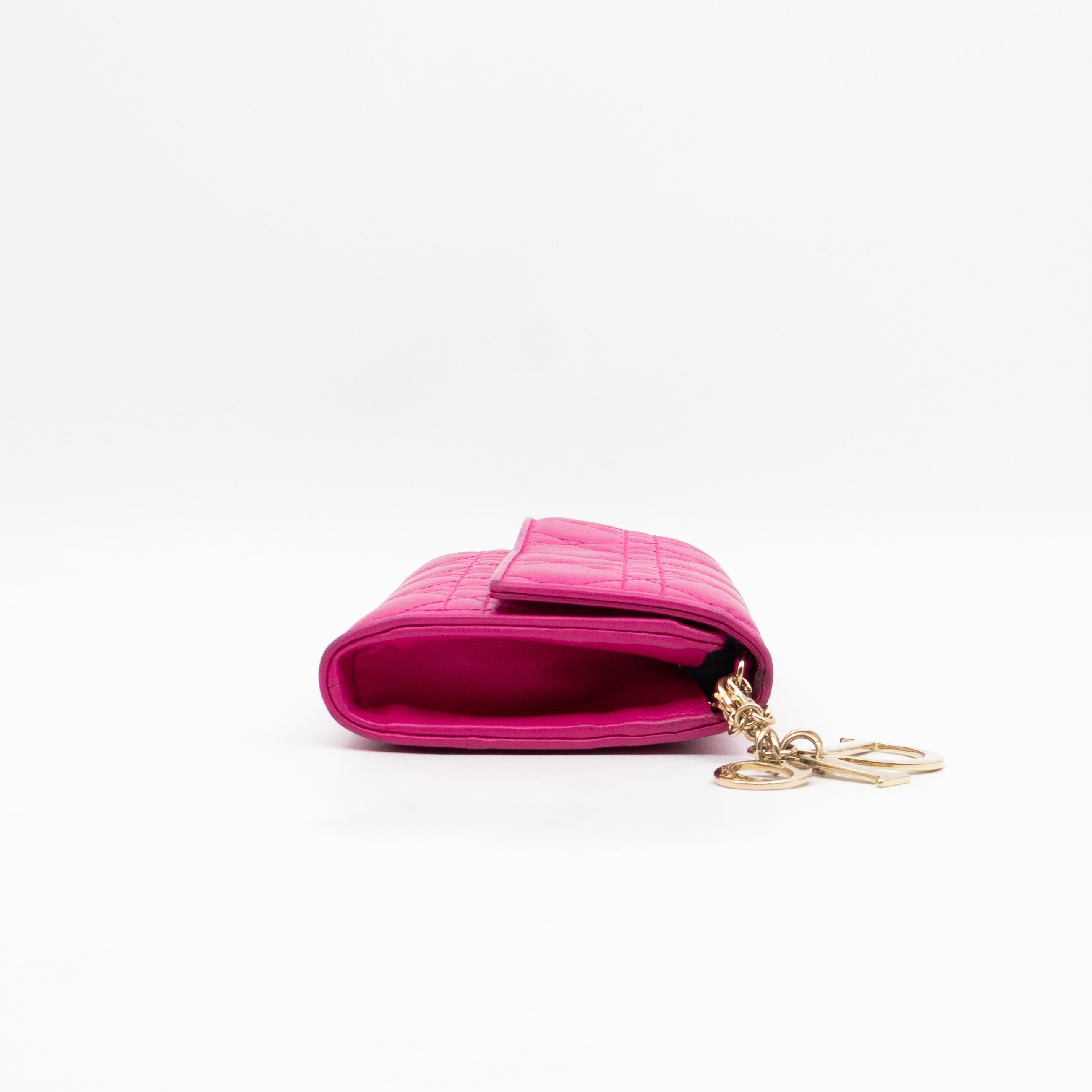 Lady Dior Wallet on Chain Pink Leather