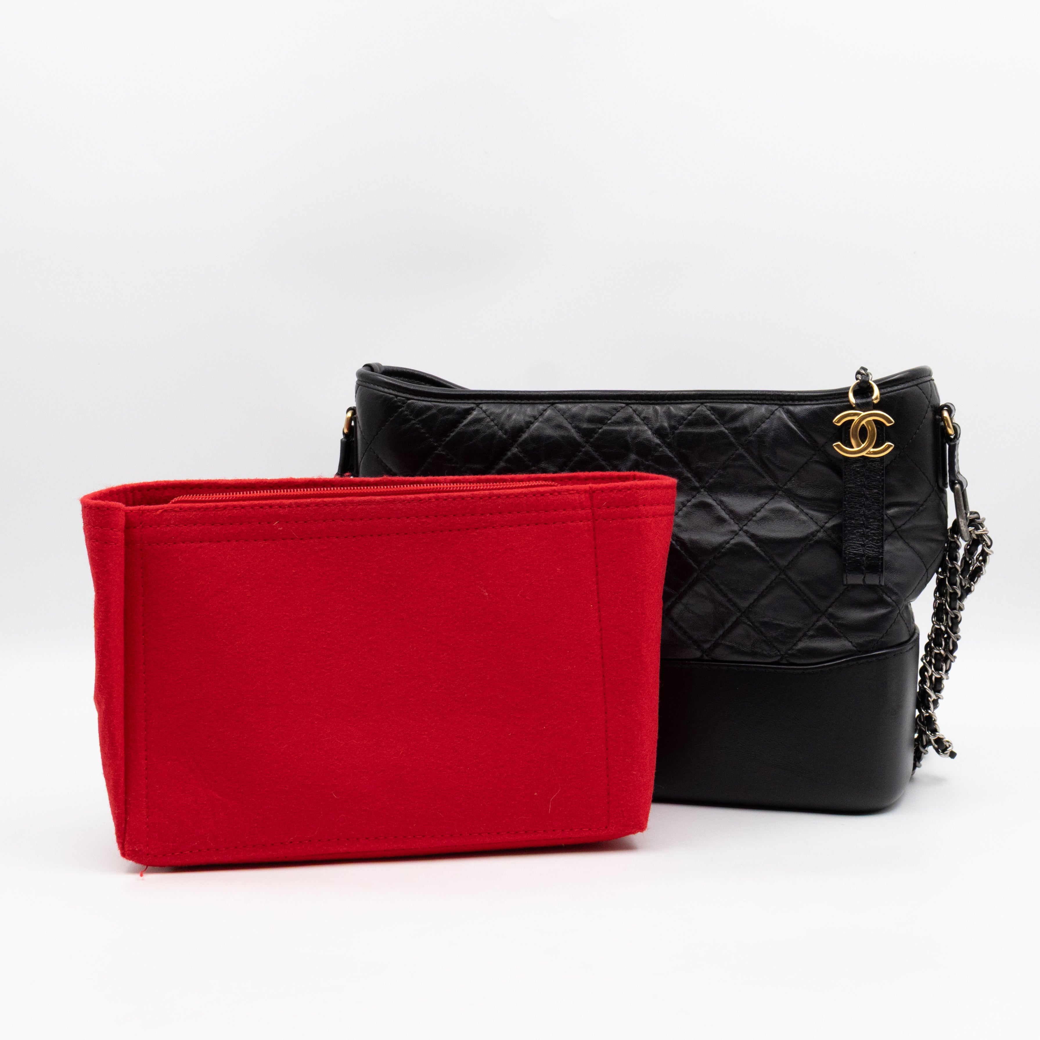 Gabrielle Hobo Medium Black Calfskin Leather