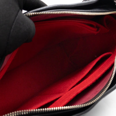 Gabrielle Hobo Medium Black Calfskin Leather