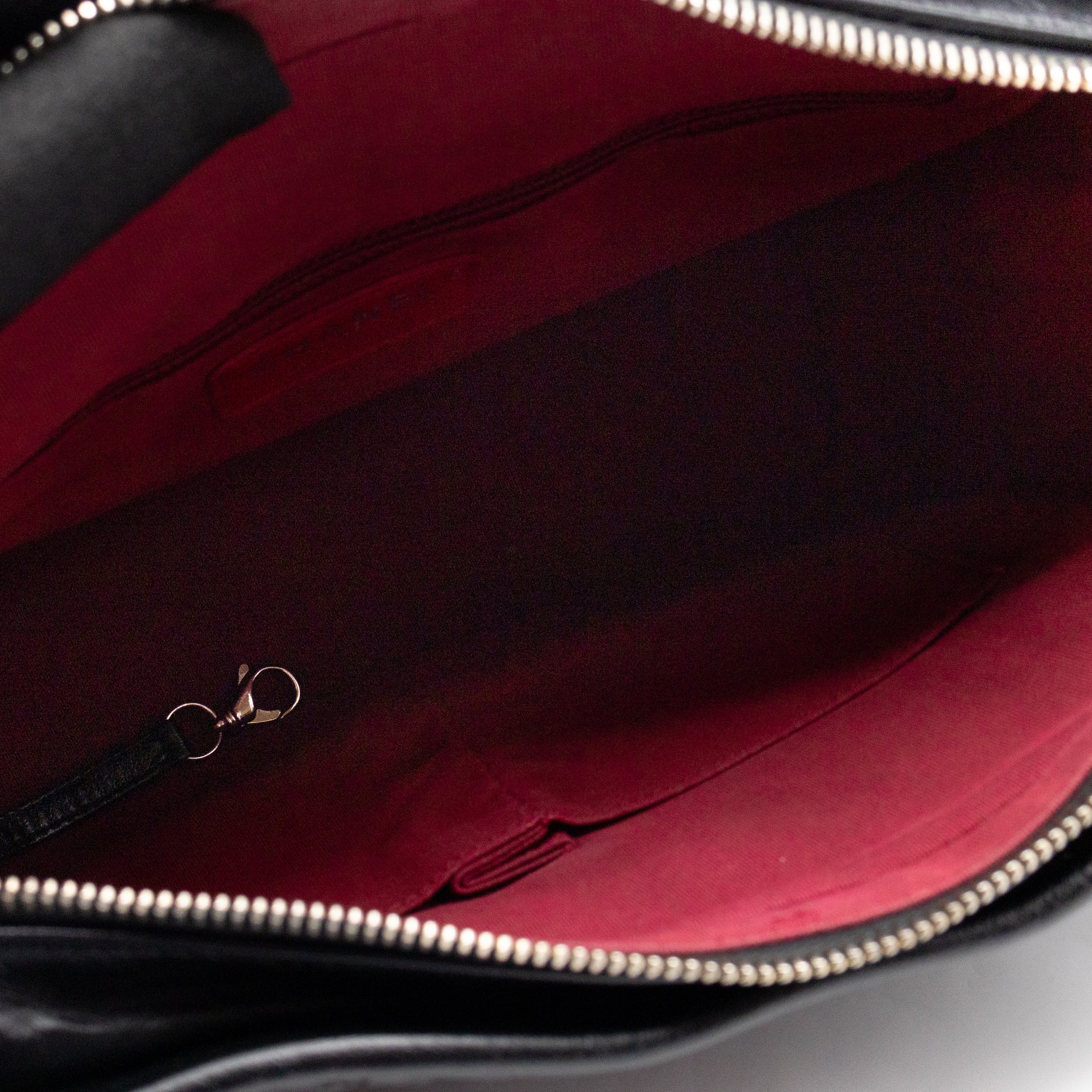 Gabrielle Hobo Medium Black Calfskin Leather