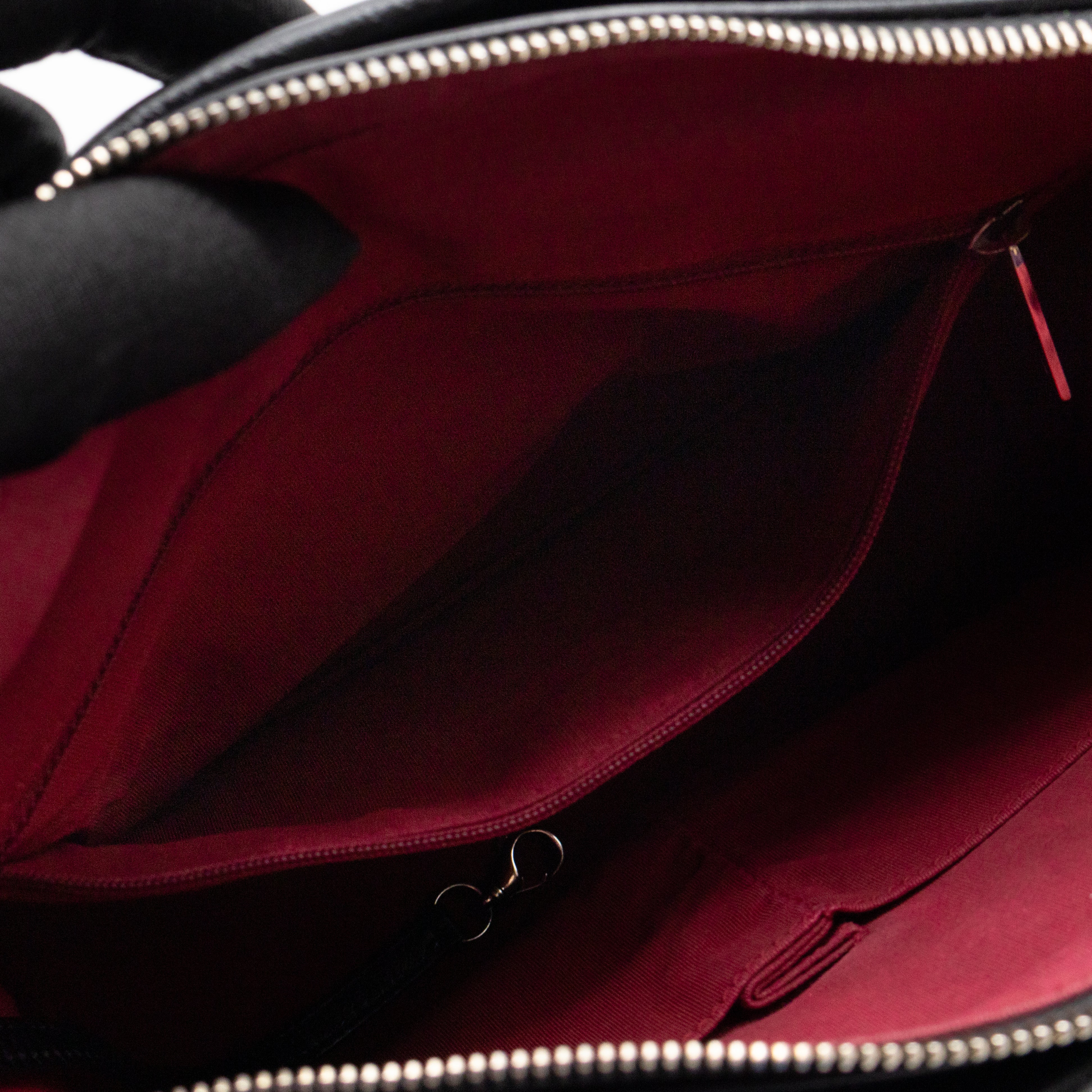 Gabrielle Hobo Medium Black Calfskin Leather