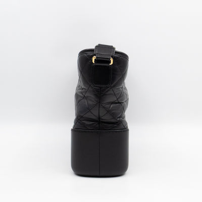 Gabrielle Hobo Medium Black Calfskin Leather