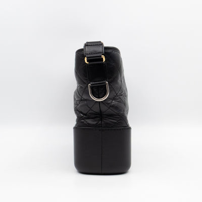 Gabrielle Hobo Medium Black Calfskin Leather