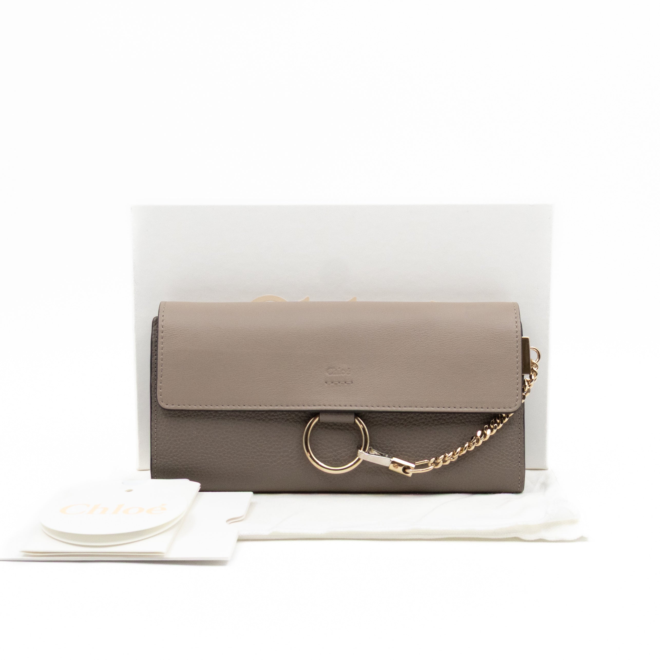 Faye Wallet Motty Grey Leather