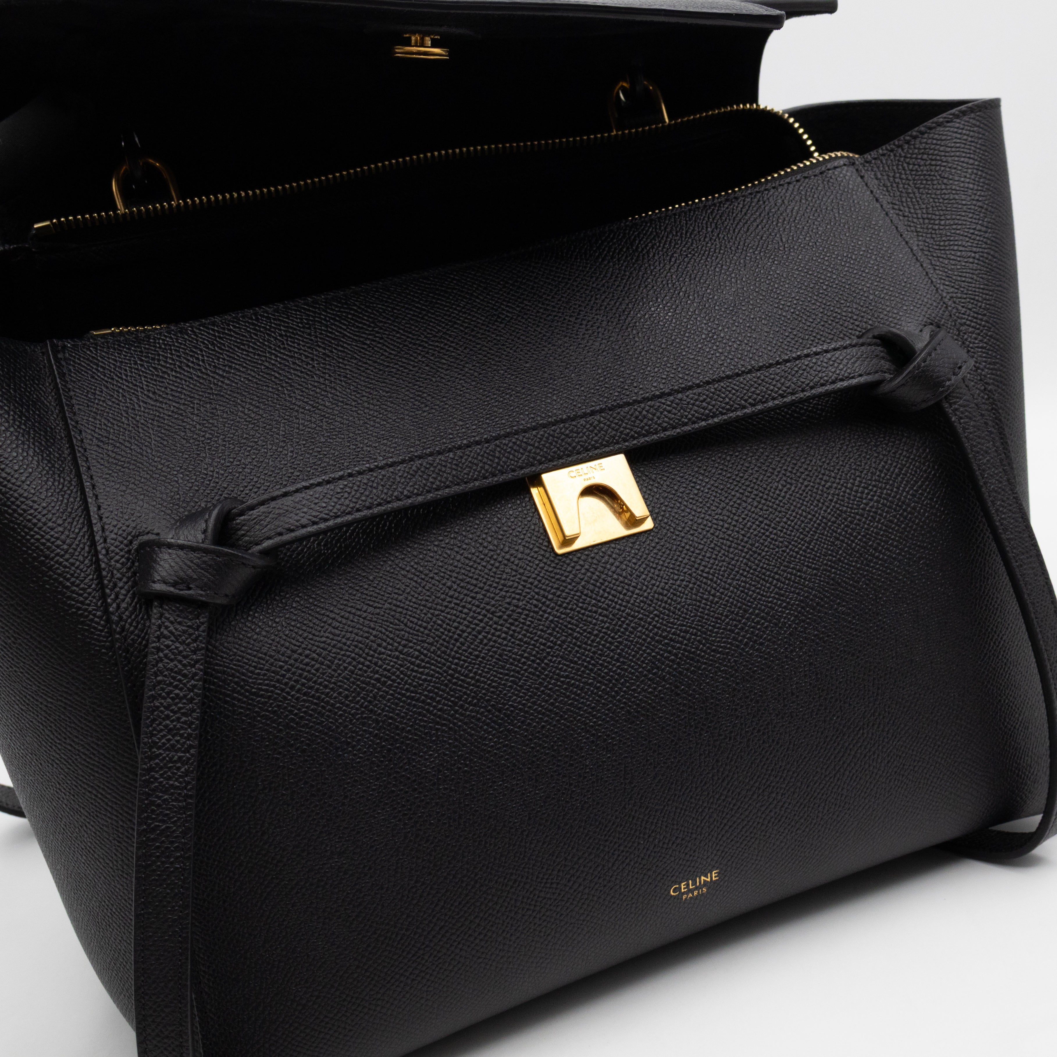 Mini Belt Bag Black Leather