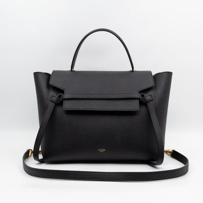 Mini Belt Bag Black Leather
