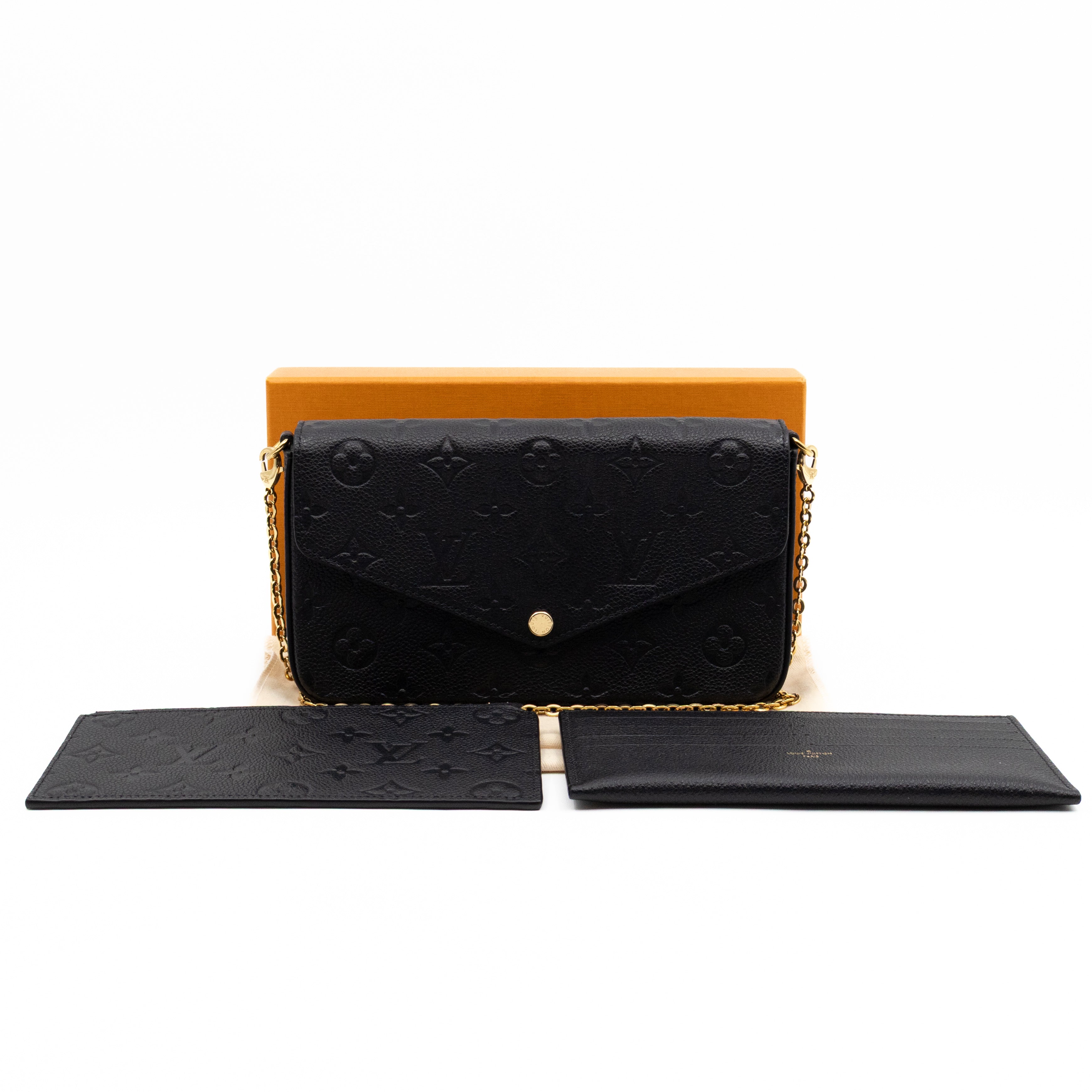 Pochette Felicie Black Monogram Empreinte