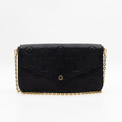 Pochette Felicie Black Monogram Empreinte