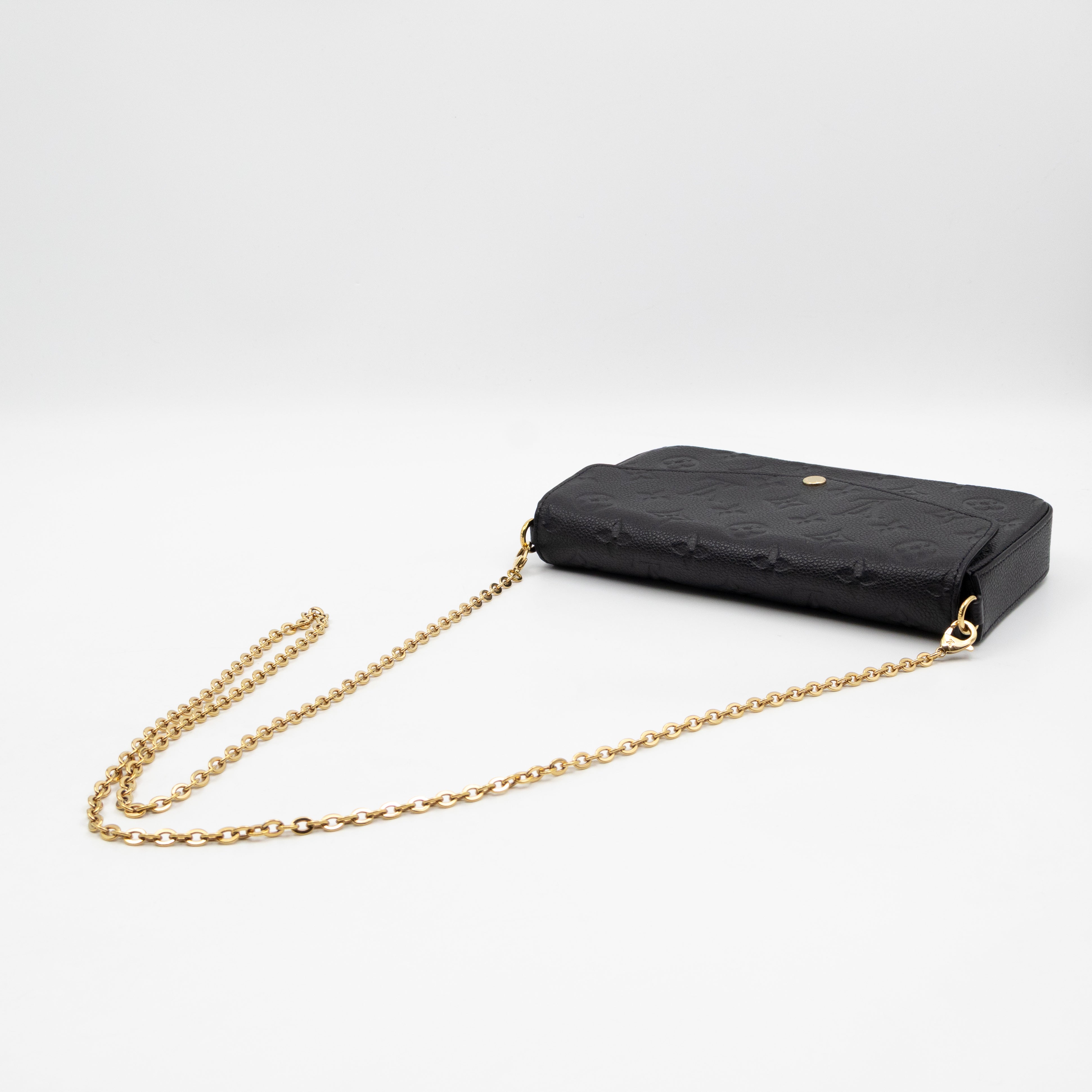 Pochette Felicie Black Monogram Empreinte