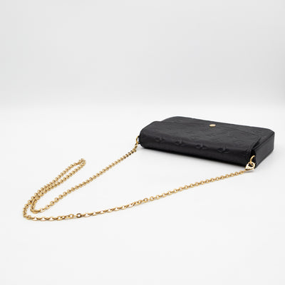 Pochette Felicie Black Monogram Empreinte