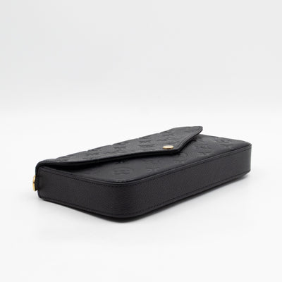 Pochette Felicie Black Monogram Empreinte