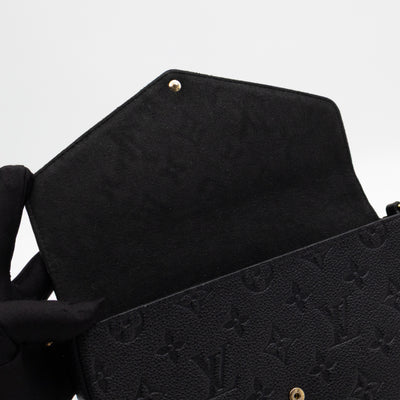 Pochette Felicie Black Monogram Empreinte