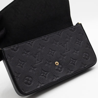 Pochette Felicie Black Monogram Empreinte