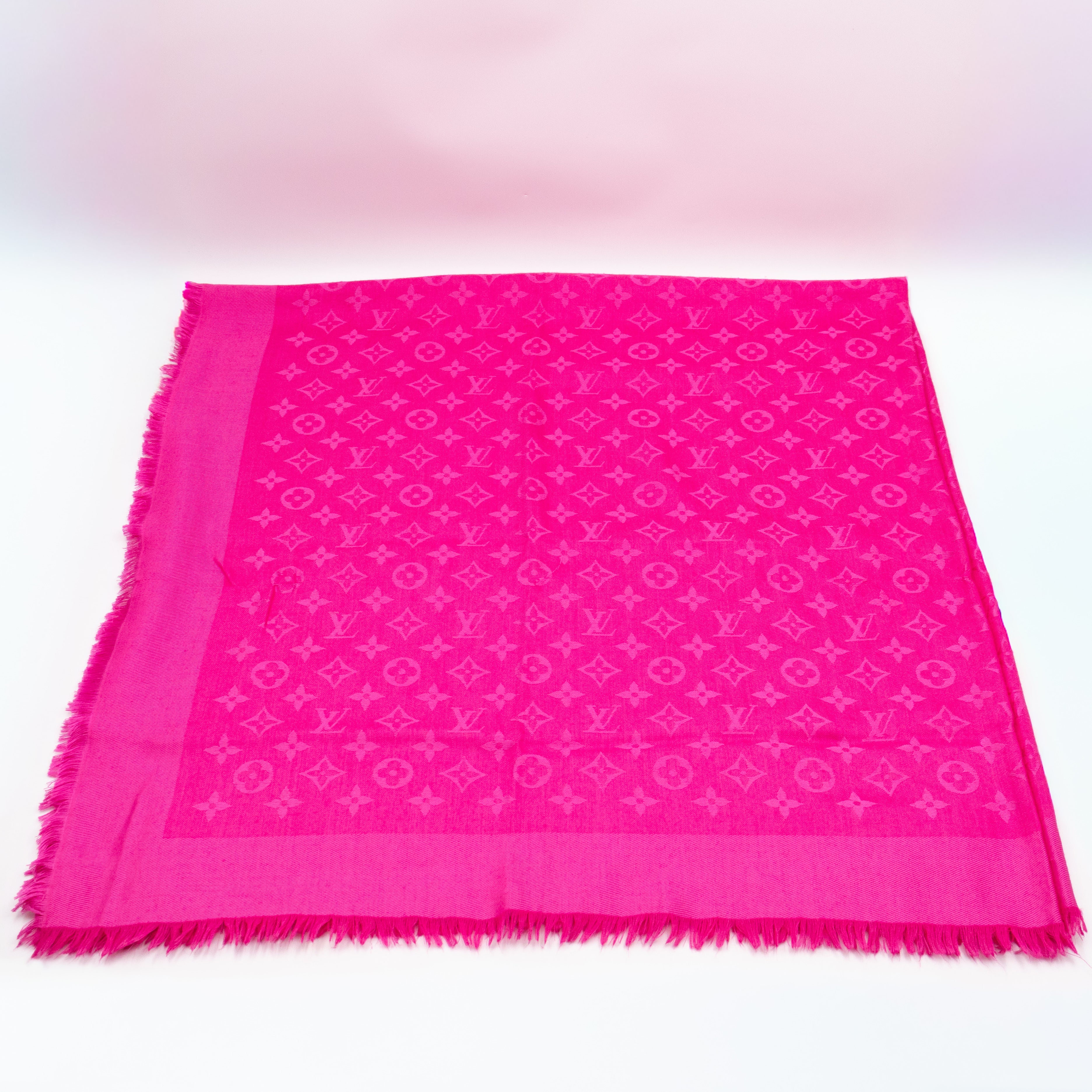 Monogram Shawl Pink