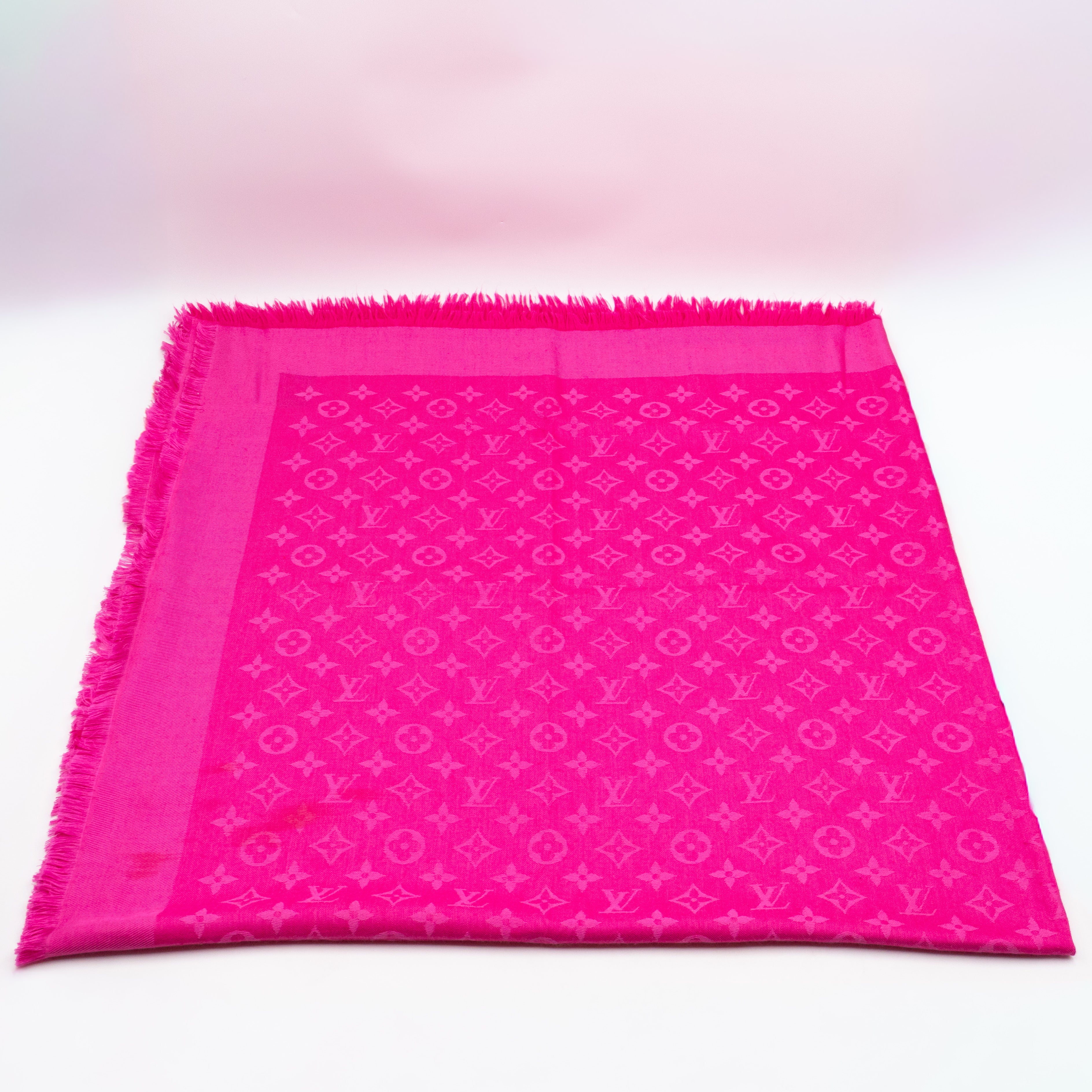 Monogram Shawl Pink