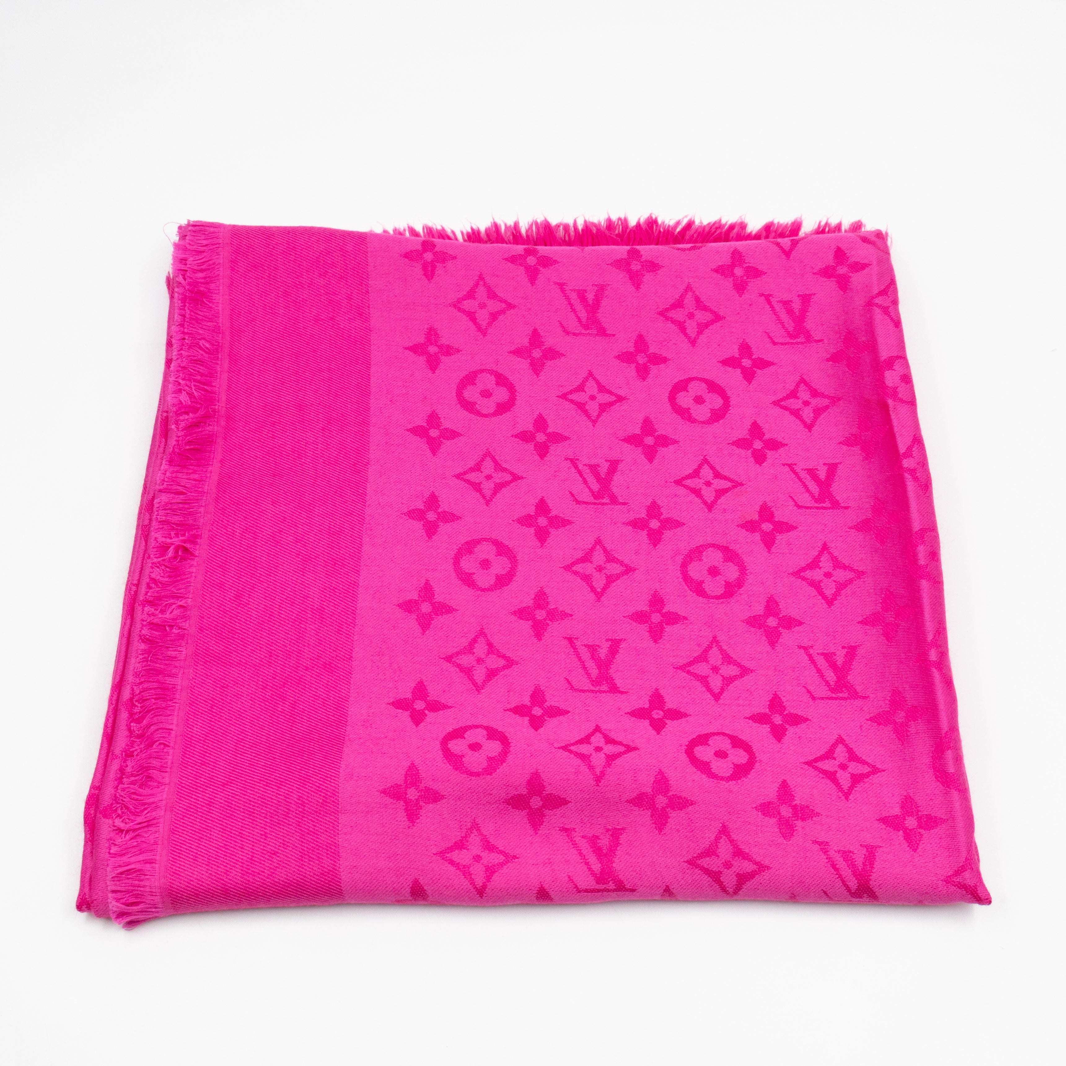 Monogram Shawl Pink
