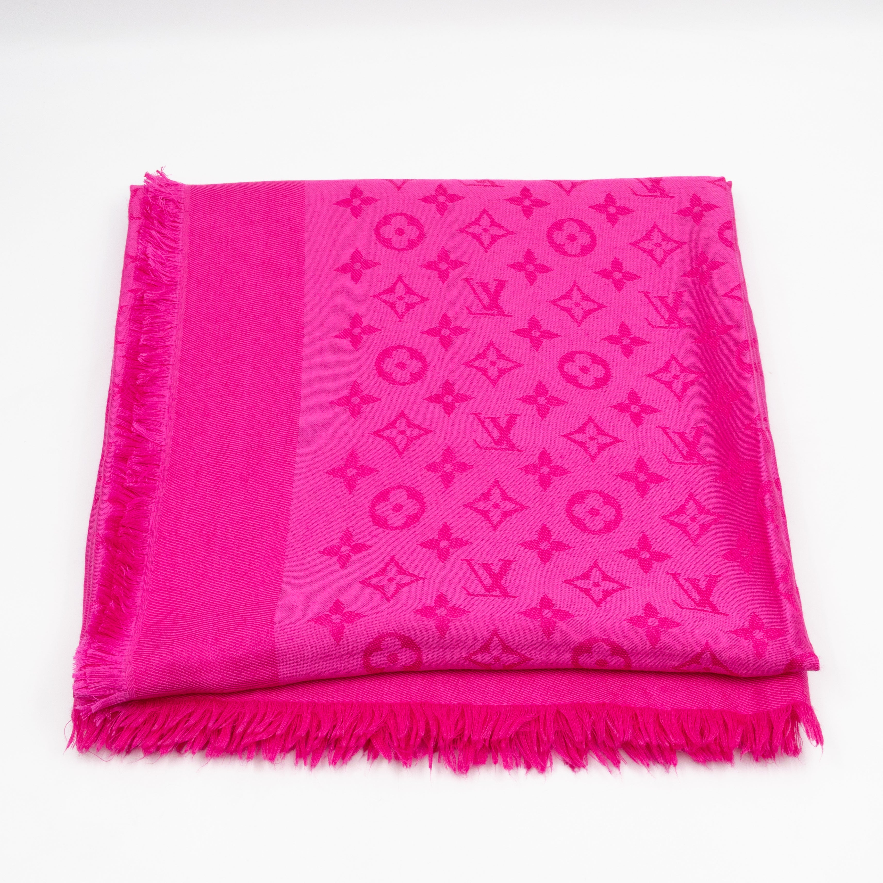 Monogram Shawl Pink