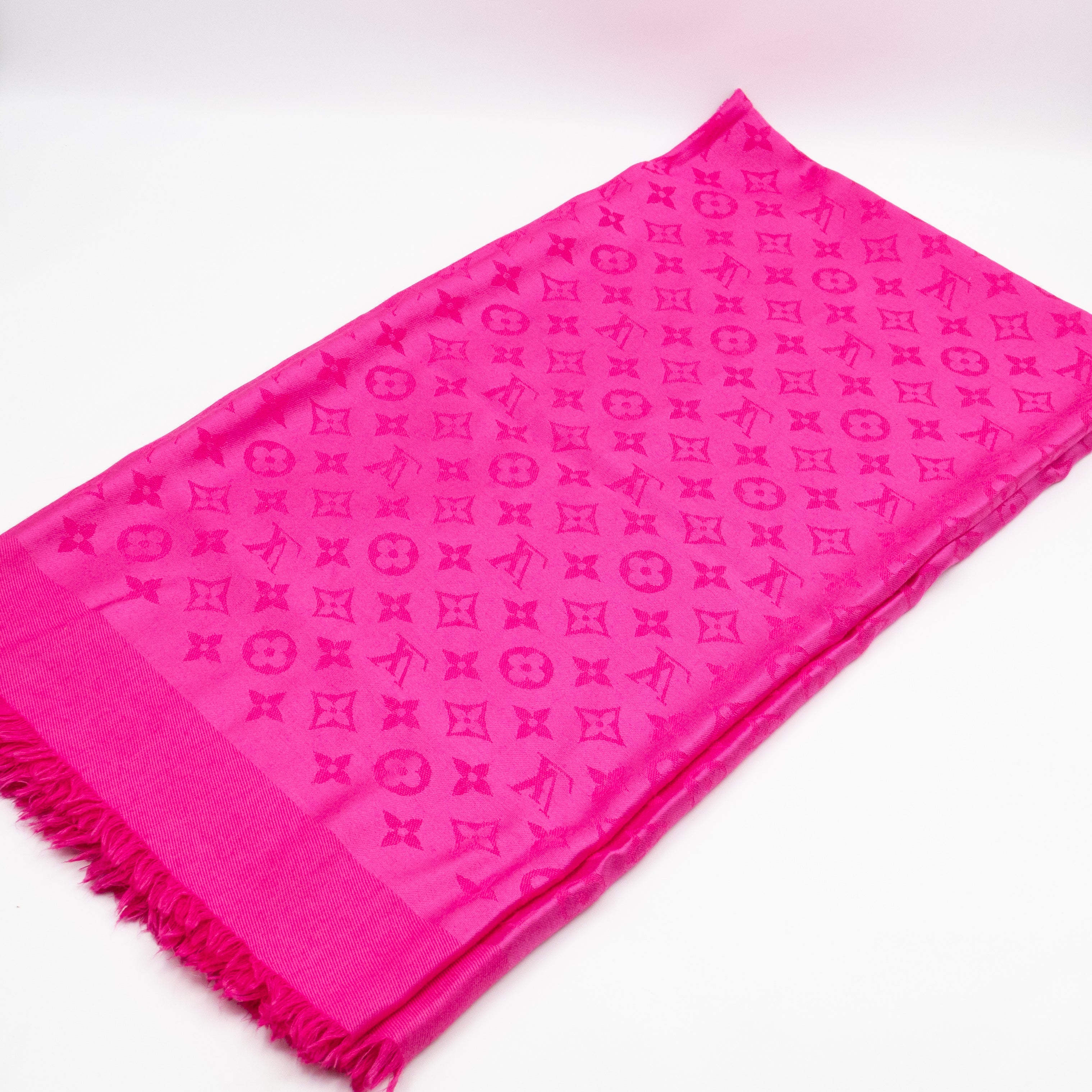 Monogram Shawl Pink