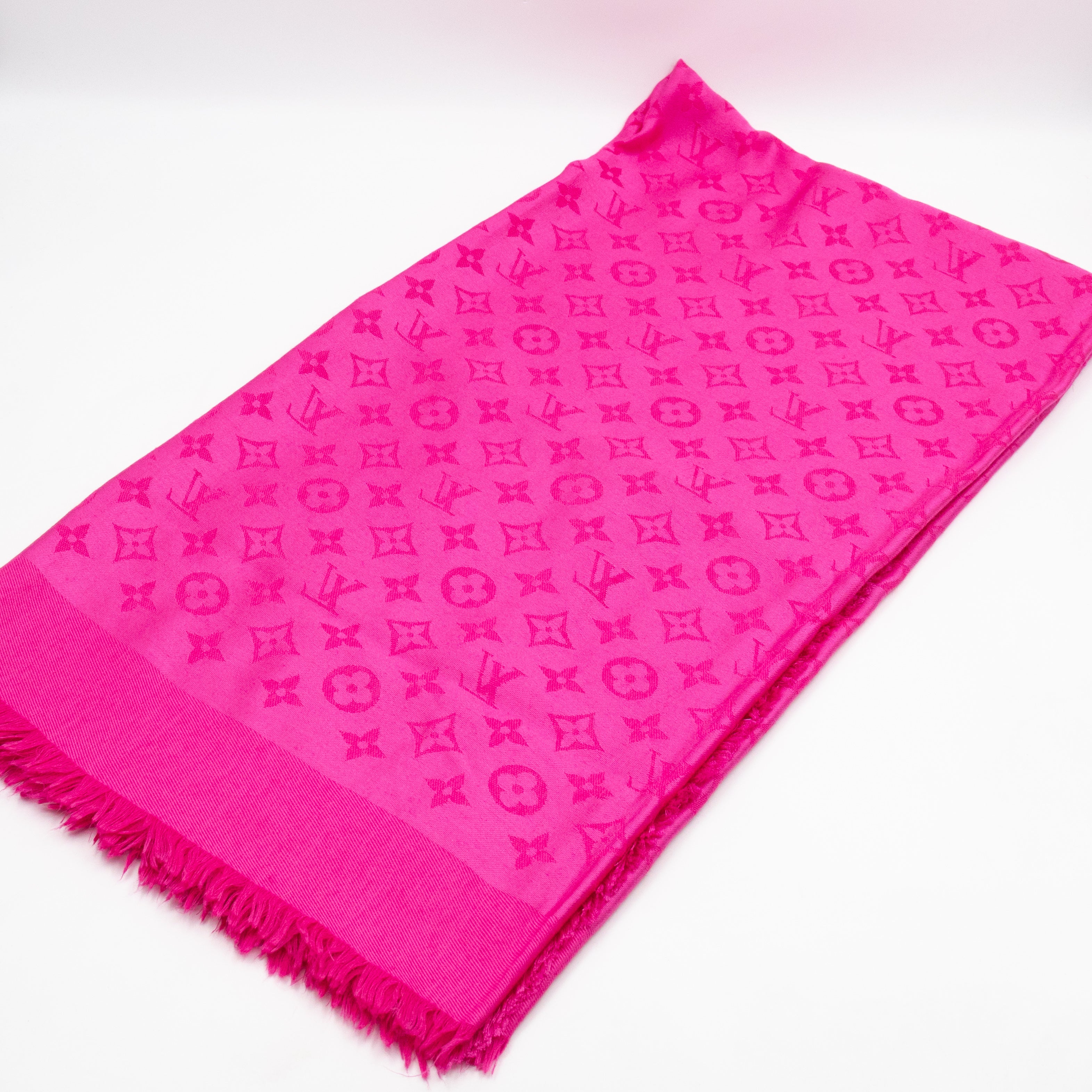 Monogram Shawl Pink