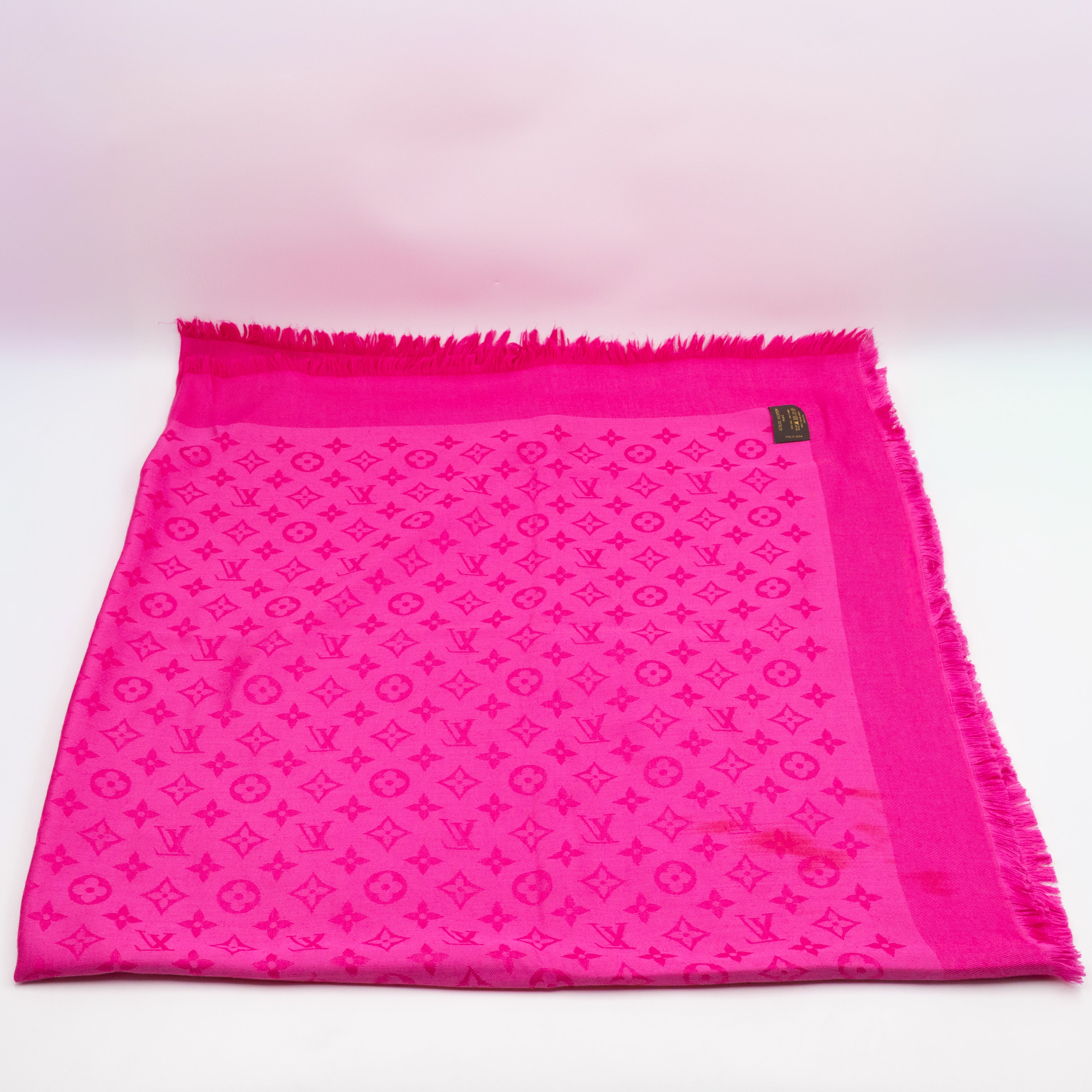 Monogram Shawl Pink