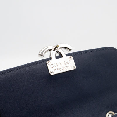 CC Box Flap Bag Blue Leather
