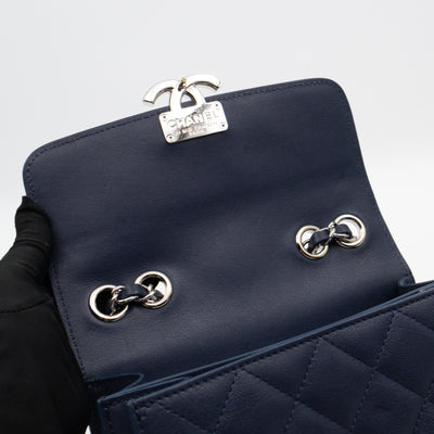 CC Box Flap Bag Blue Leather