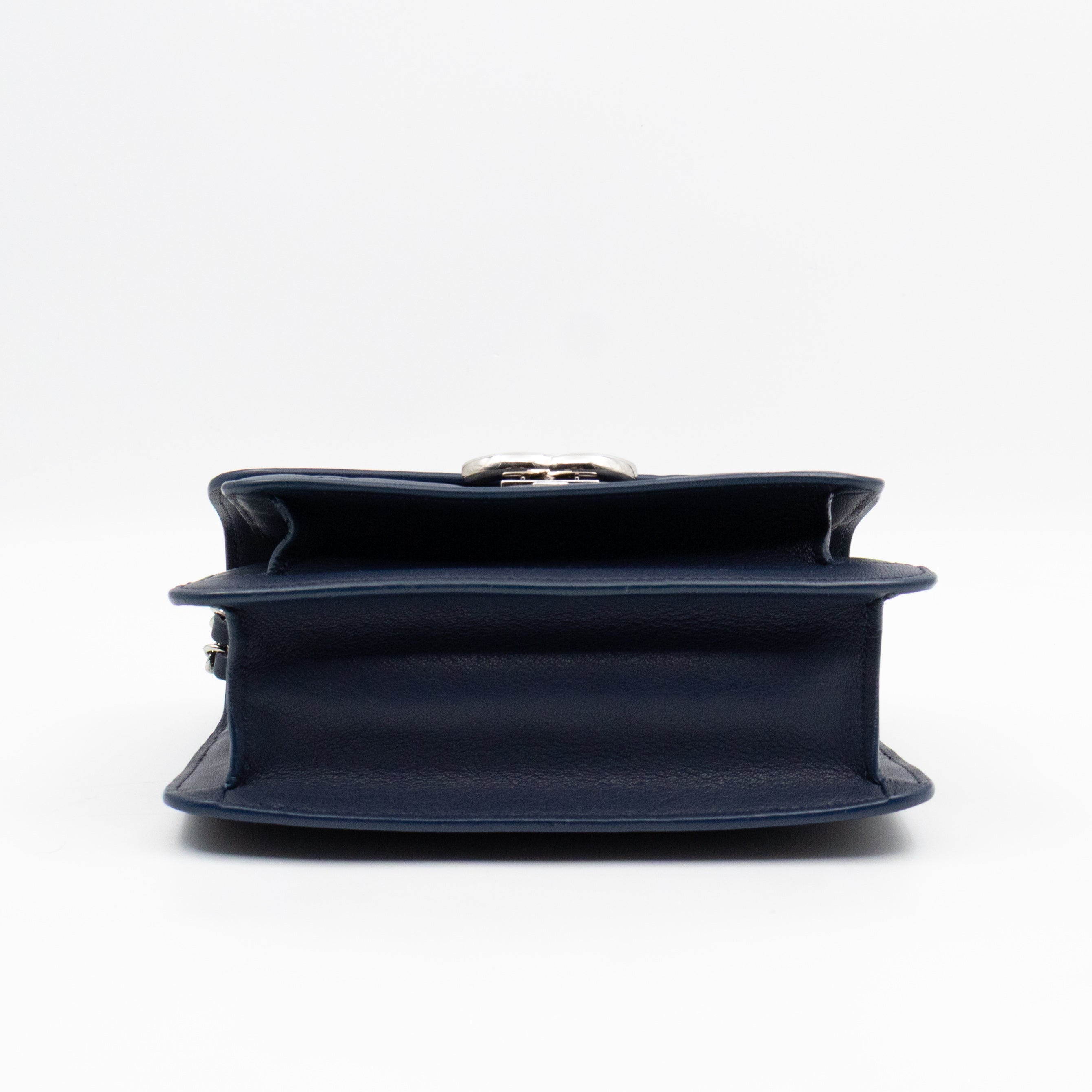 CC Box Flap Bag Blue Leather