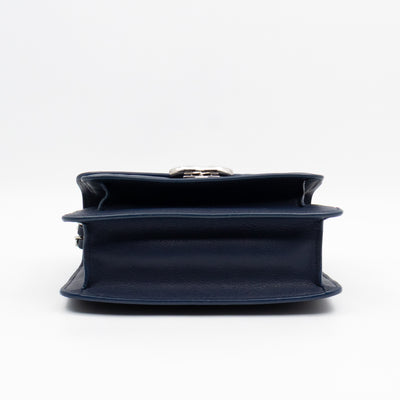 CC Box Flap Bag Blue Leather