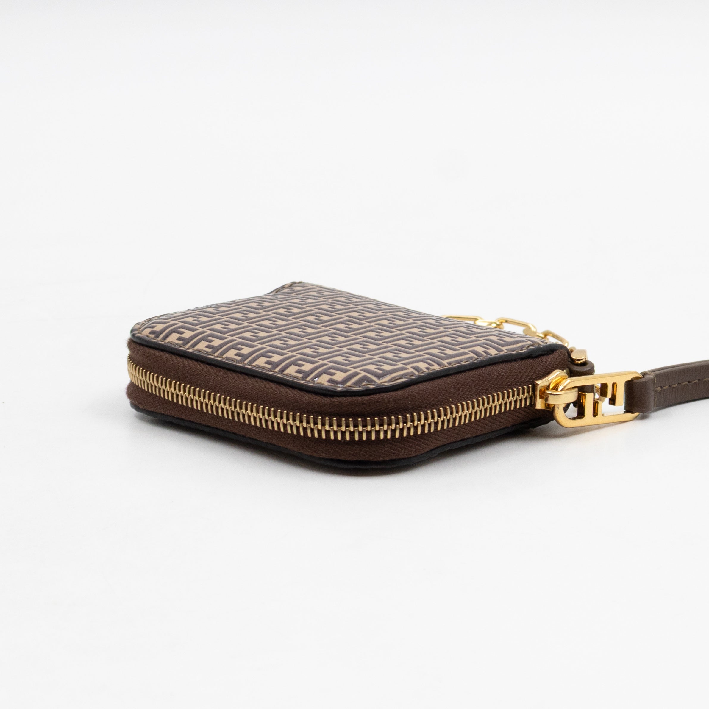 Chain Coin Purse Micro FF Leather