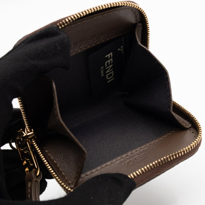 Chain Coin Purse Micro FF Leather