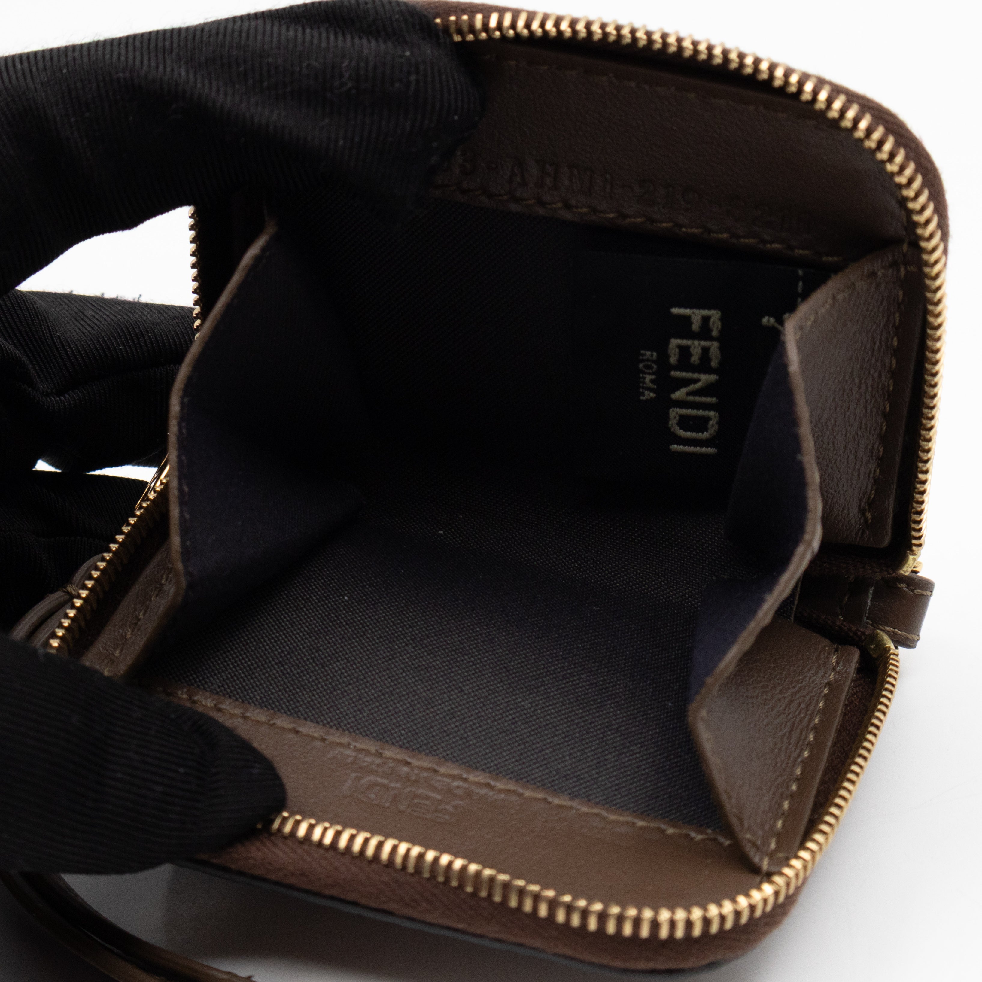 Chain Coin Purse Micro FF Leather