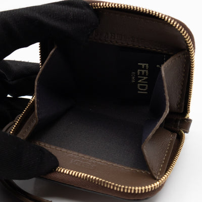 Chain Coin Purse Micro FF Leather