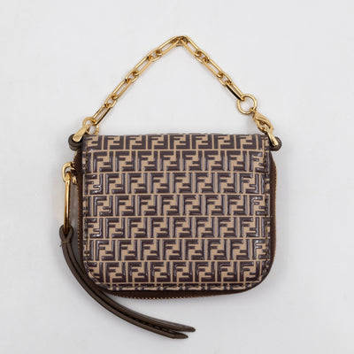 Chain Coin Purse Micro FF Leather