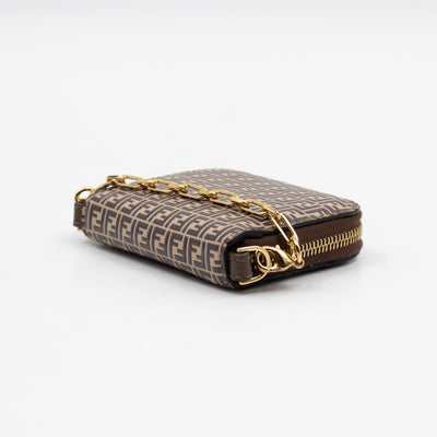 Chain Coin Purse Micro FF Leather