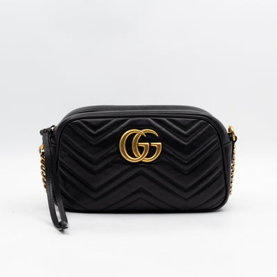 GG Marmont Small Camera Bag Black Leather