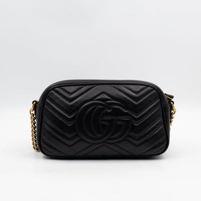 GG Marmont Small Camera Bag Black Leather