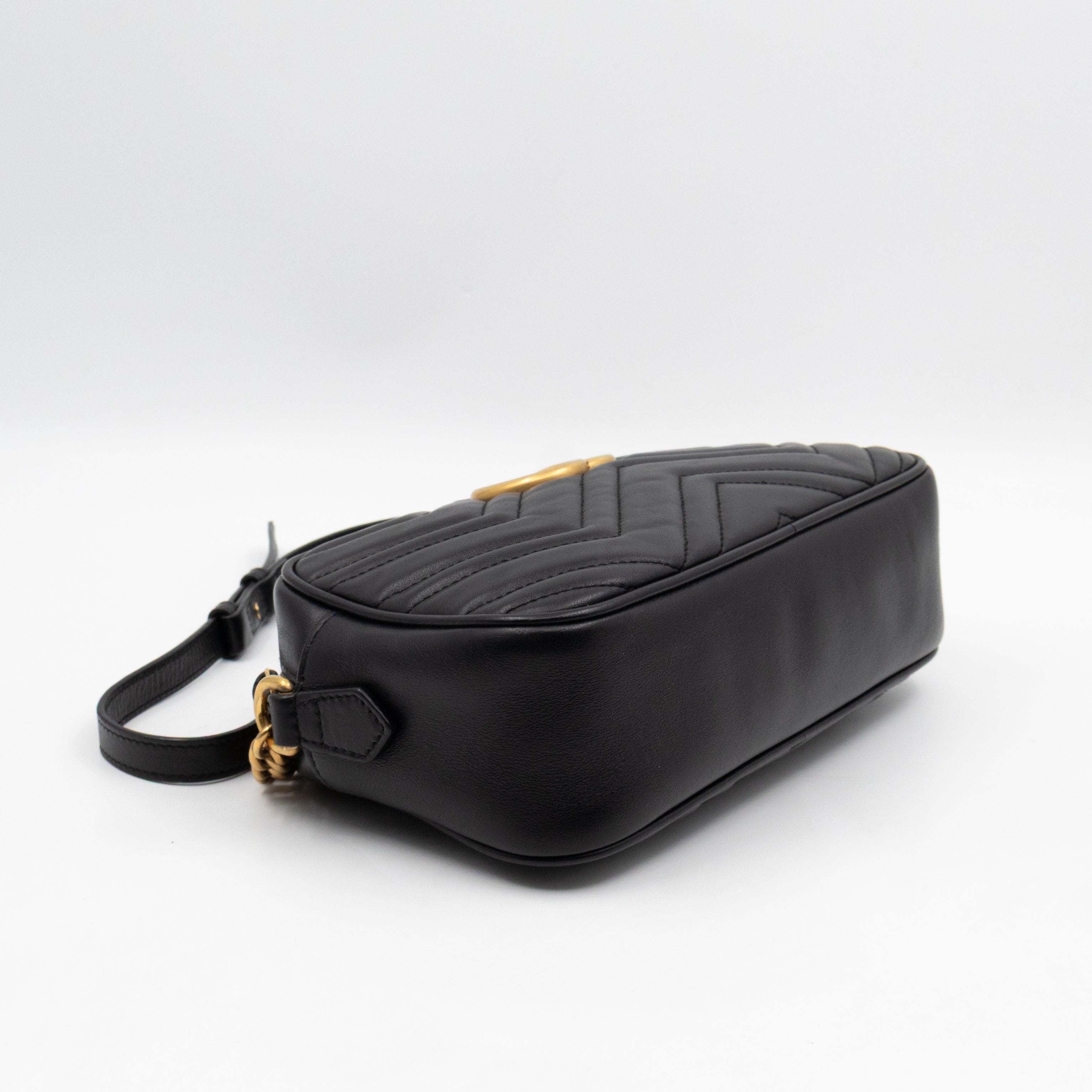 GG Marmont Small Camera Bag Black Leather