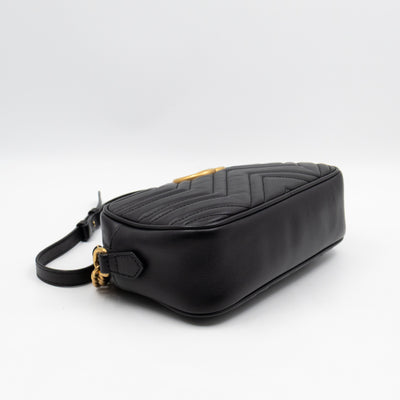 GG Marmont Small Camera Bag Black Leather