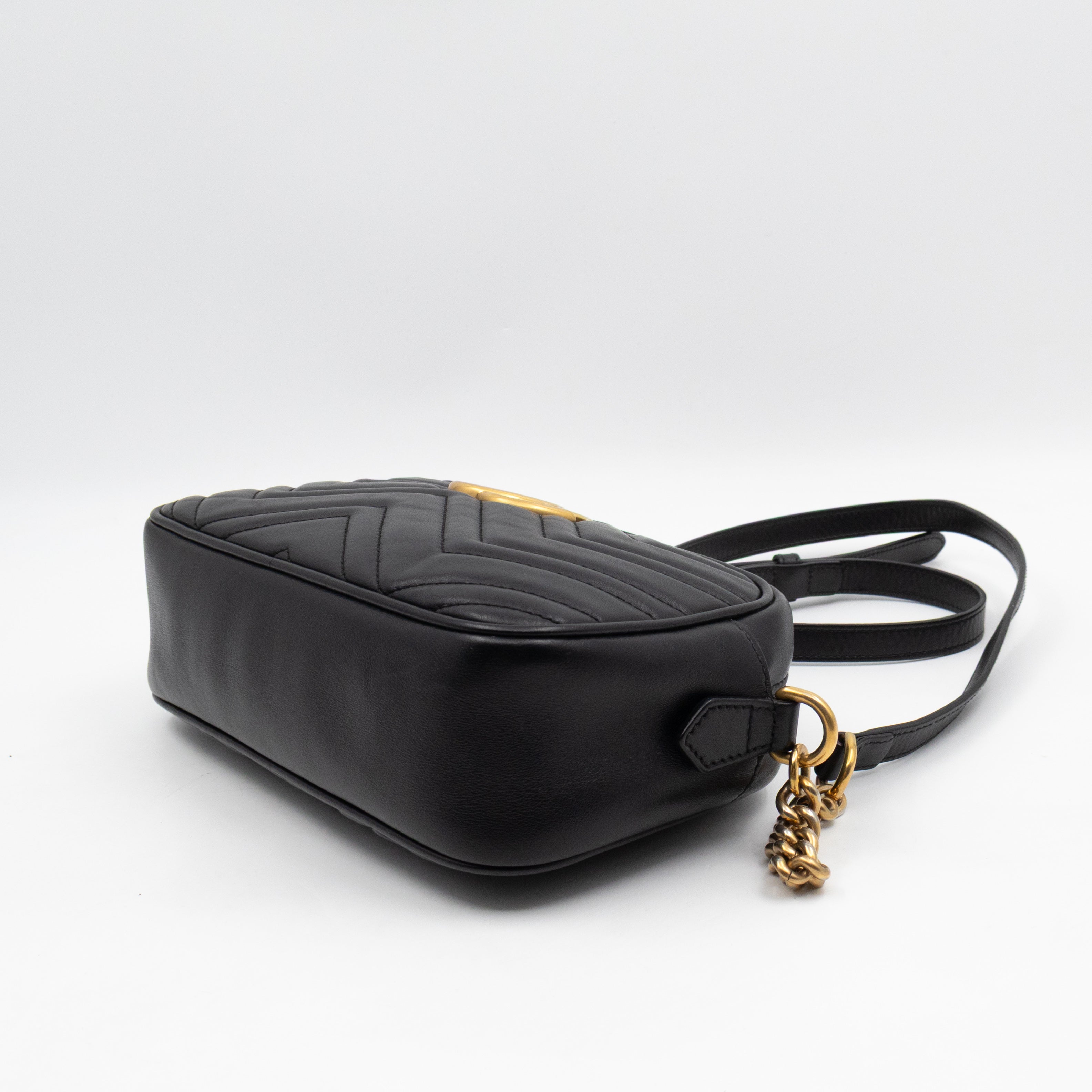 GG Marmont Small Camera Bag Black Leather