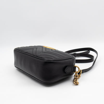 GG Marmont Small Camera Bag Black Leather