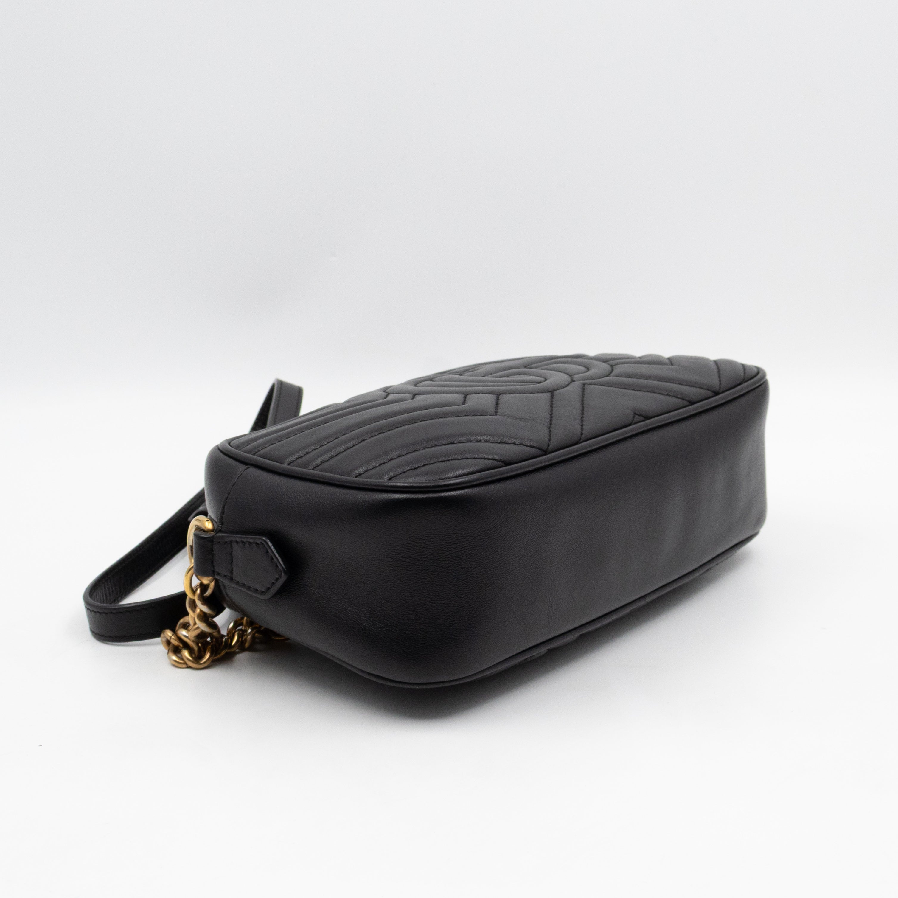GG Marmont Small Camera Bag Black Leather
