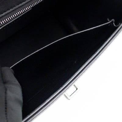 30 Montaigne Top Handle Bag Maxi Cannage Black Leather