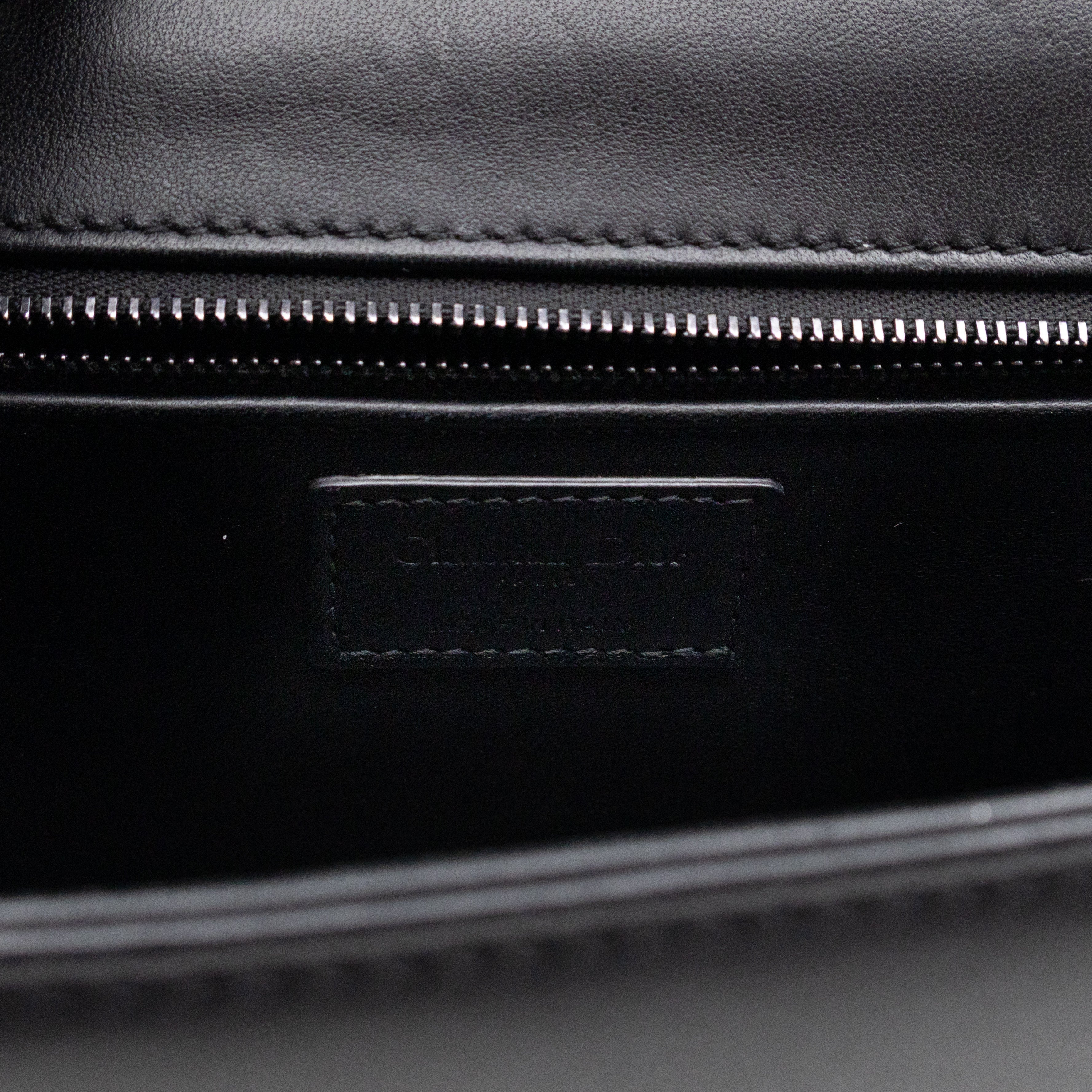 30 Montaigne Top Handle Bag Maxi Cannage Black Leather