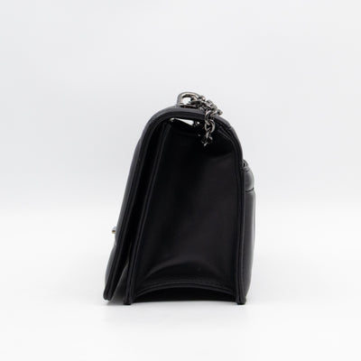 30 Montaigne Top Handle Bag Maxi Cannage Black Leather