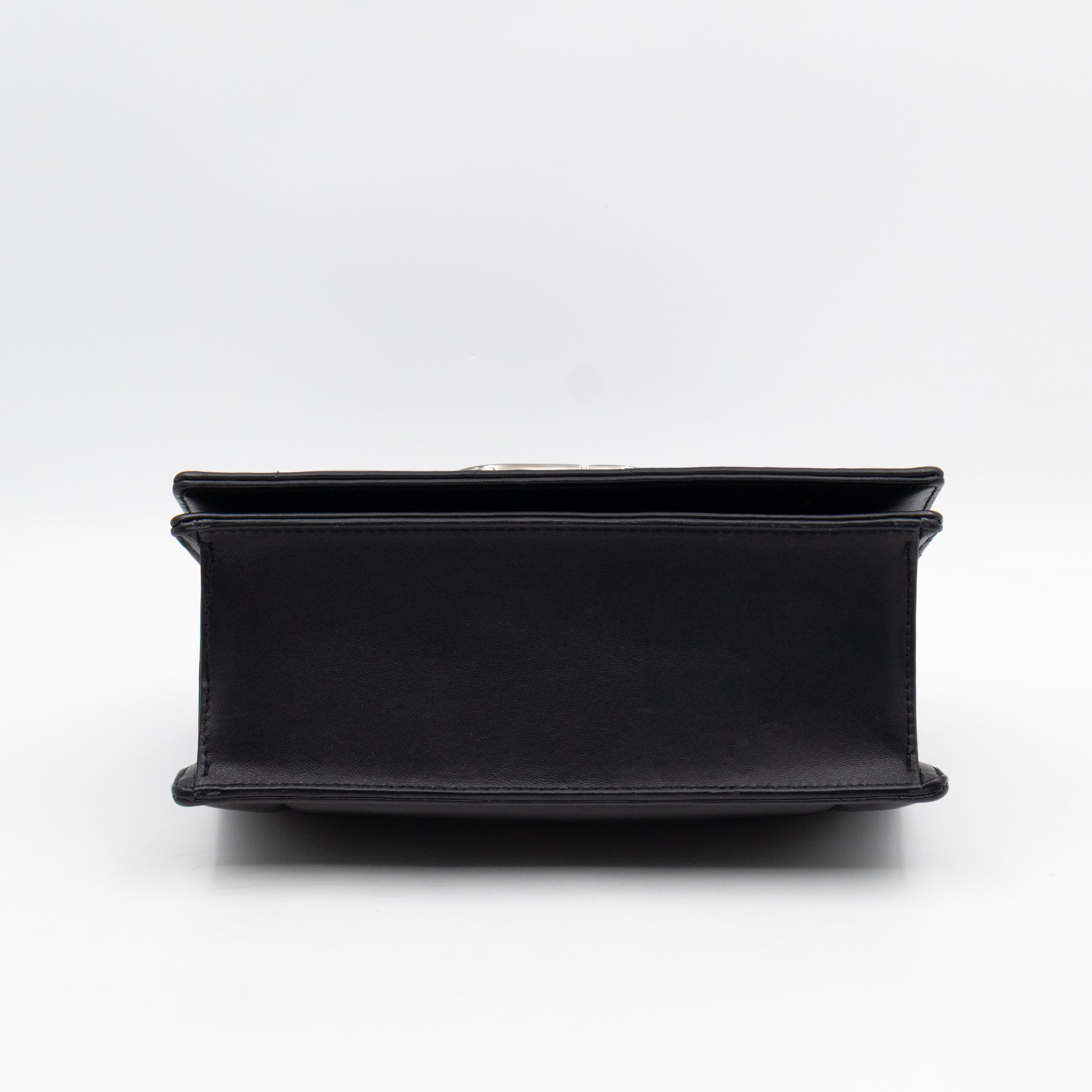 30 Montaigne Top Handle Bag Maxi Cannage Black Leather