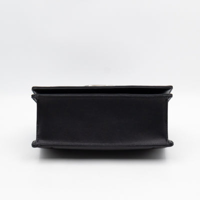 30 Montaigne Top Handle Bag Maxi Cannage Black Leather