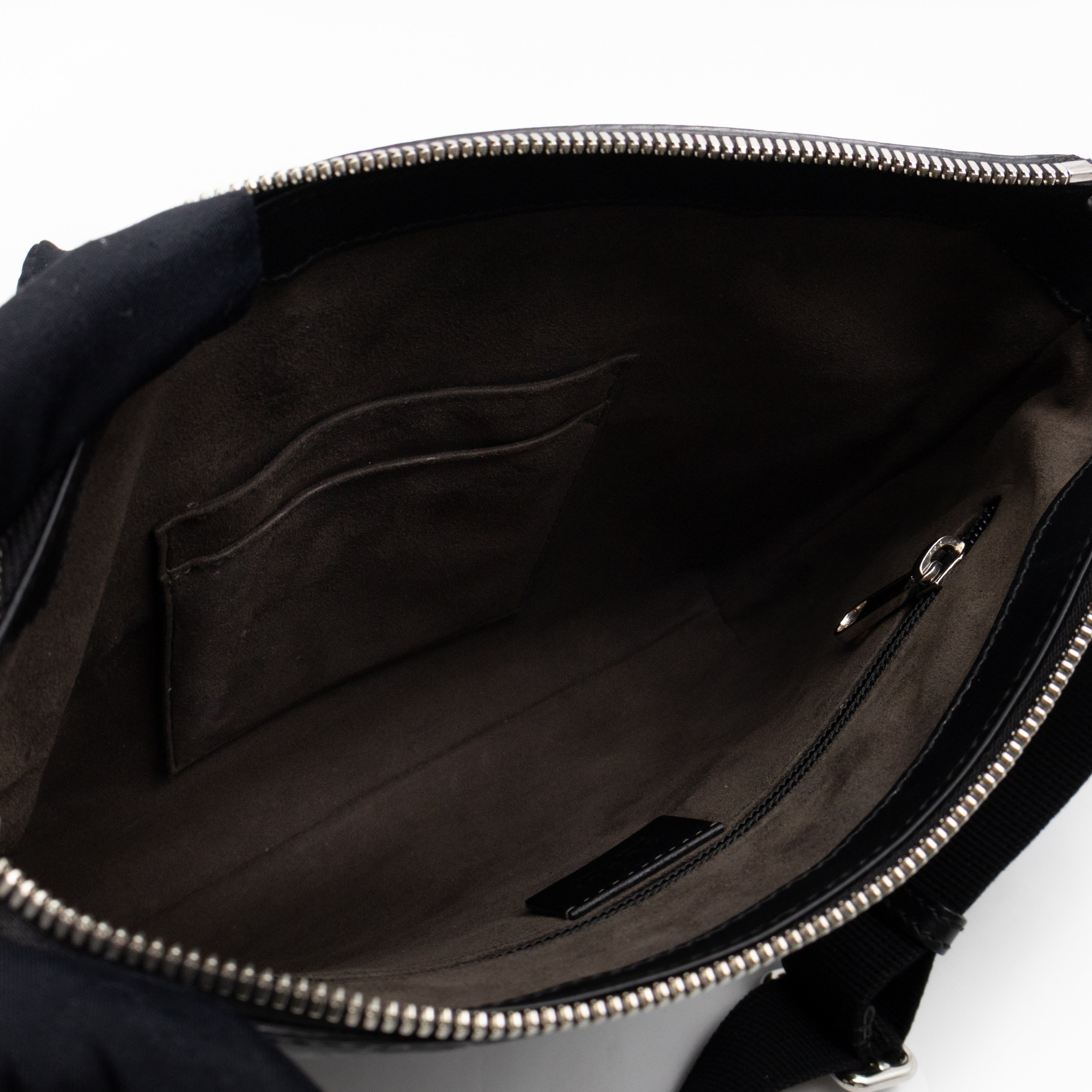 Small Messenger Black Guccissima Leather