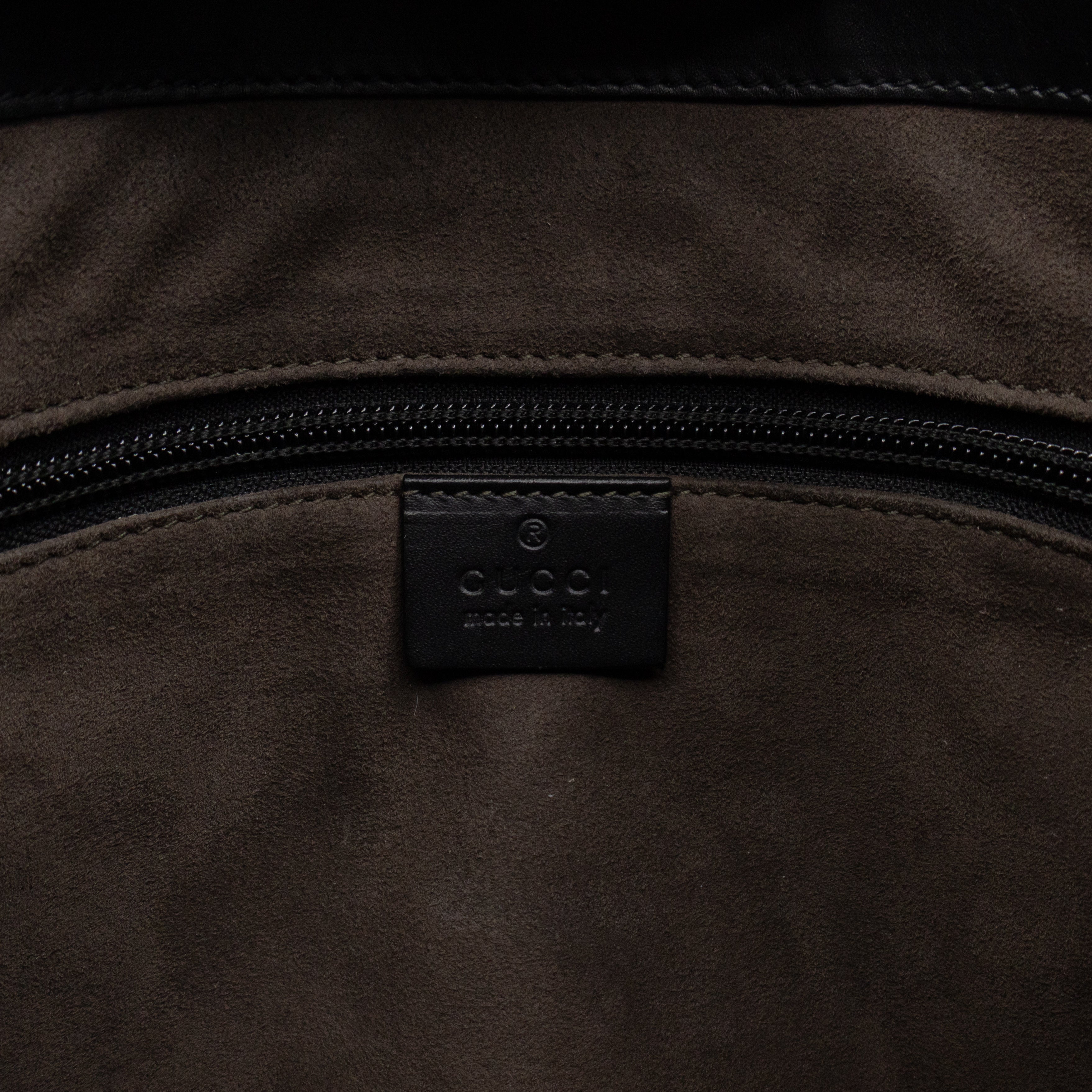 Small Messenger Black Guccissima Leather