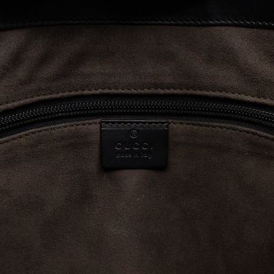 Small Messenger Black Guccissima Leather